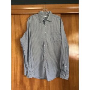 Peter Millar Summer Comfort Long Sleeve Button Down. Mens Large Blue Plaid‎
